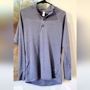 WOMENS ATHLETIC QUARTER ZIP TOP SIZE LARGE